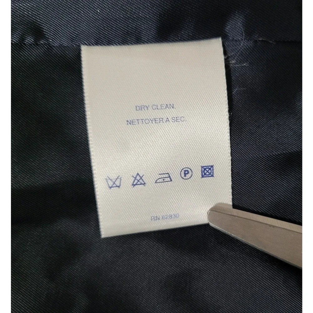 Lands End Direct Merchants Size 10 100% Wool Navy Blue Blazer Dark Academia